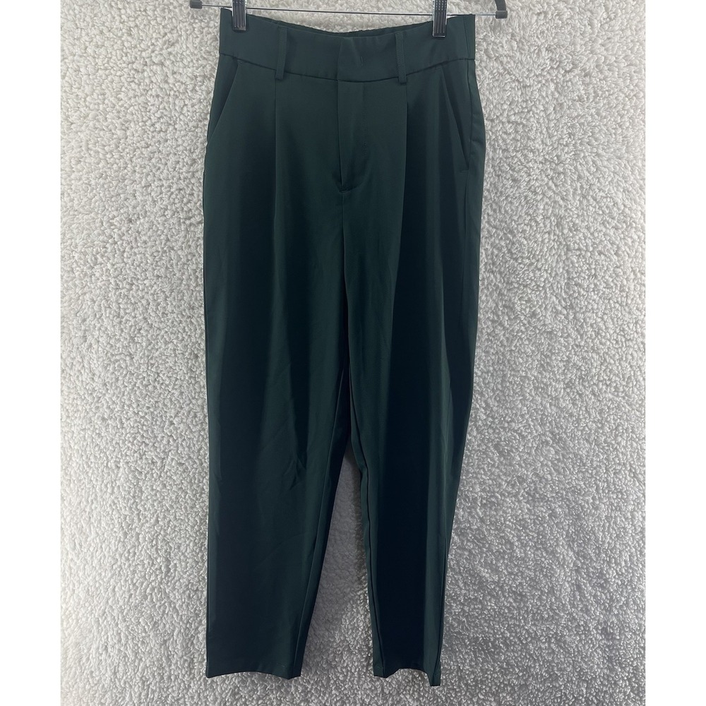 Halara Flex High Waisted Pocket Tapered Work Pants Green Small Office Career